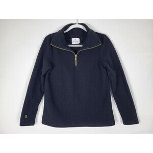 Dudley Stephens Black Vello Fleece Prospect 1/4 Zip Pullover Size Medium